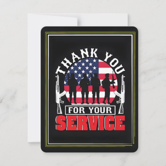 Thank You for Your Service: Veterans Day 2025  Bedankkaart (Voorkant)