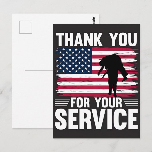 Thank You for Your Service: Veterans Day 2025  Briefkaart (Voorkant / Achterkant)