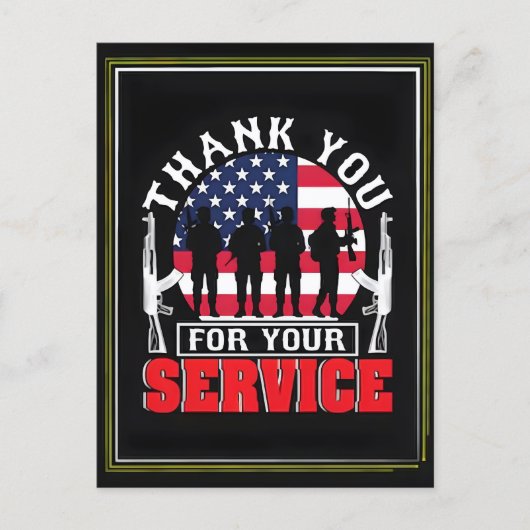 Thank You for Your Service: Veterans Day 2025  Feestdagenkaart (Voorkant)