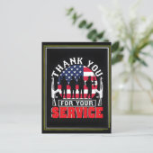 Thank You for Your Service: Veterans Day 2025  Feestdagenkaart (Staand voorkant)