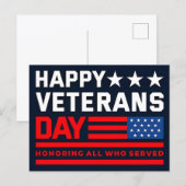 Thank You for Your Service: Veterans Day 2025  Feestdagenkaart (Voorkant / Achterkant)