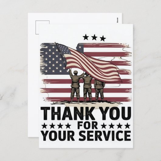 Thank You for Your Service: Veterans Day 2025  Feestdagenkaart (Voorkant / Achterkant)