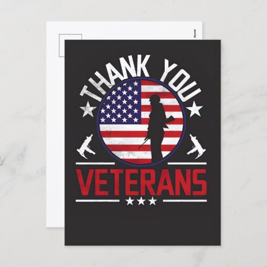 Thank You for Your Service: Veterans Day 2025  Feestdagenkaart (Voorkant / Achterkant)