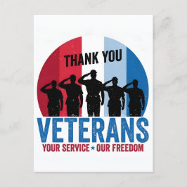 Thank You for Your Service: Veterans Day 2025  Feestdagenkaart