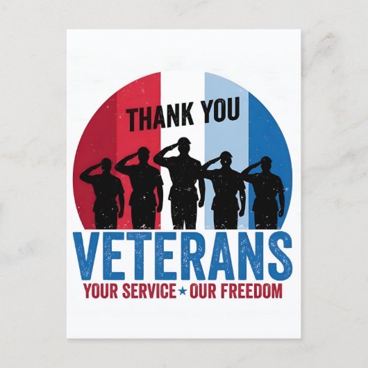 Thank You for Your Service: Veterans Day 2025  Feestdagenkaart (Voorkant)