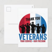 Thank You for Your Service: Veterans Day 2025  Feestdagenkaart (Voorkant / Achterkant)