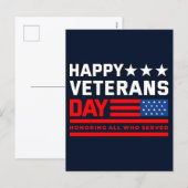Thank You for Your Service: Veterans Day 2025 Feestdagenkaart (Voorkant / Achterkant)