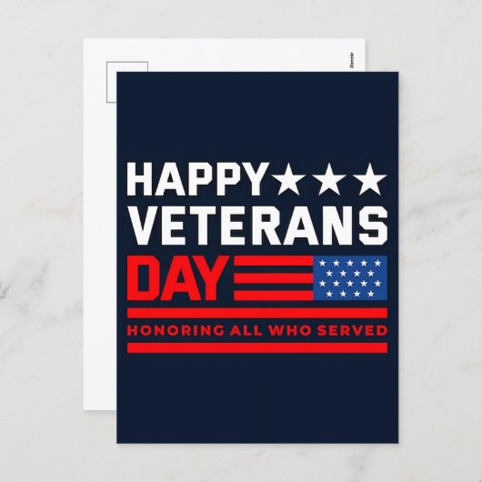 Thank You for Your Service: Veterans Day 2025 Feestdagenkaart (Voorkant / Achterkant)