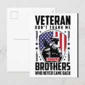 Thank You for Your Service: Veterans Day 2025  Feestdagenkaart (Voorkant / Achterkant)