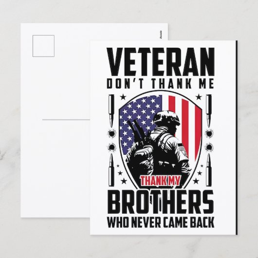 Thank You for Your Service: Veterans Day 2025  Feestdagenkaart (Voorkant / Achterkant)