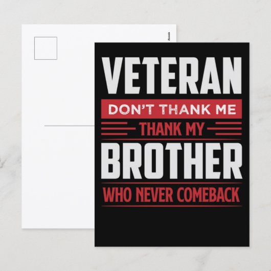 Thank You for Your Service: Veterans Day 2025  Feestdagenkaart (Voorkant / Achterkant)