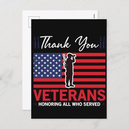 Thank You for Your Service: Veterans Day 2025  Feestdagenkaart (Voorkant / Achterkant)