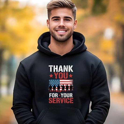 THANK YOU FOR YOUR SERVICE Veterans Day Tribute Hoodie