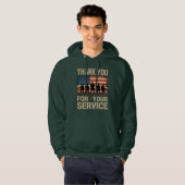 THANK YOU FOR YOUR SERVICE Veterans Day Tribute Hoodie (Voorkant volledig)
