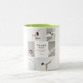 Thank You For Your Support And Love Mug Tweekleurige Koffiemok (Center)