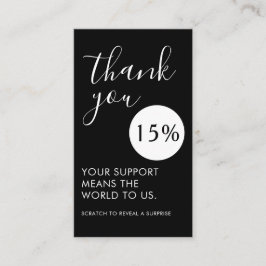 Thank You for Your Support | Discount Voucher Visitekaartje
