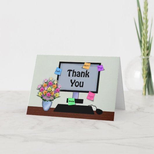 Thank You, Foreign Language, Admin Professional Bedankkaart (Voorkant)