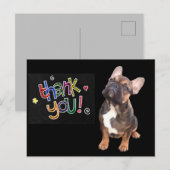Thank you  Französische Bulldogge Postkarte Briefkaart (Voorkant / Achterkant)