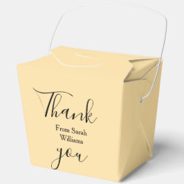 Thank you from add name yellow Pastel boho wedding Bedankdoosjes