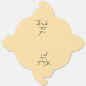 Thank you from add name yellow Pastel boho wedding Bedankdoosjes (Ongevouwen)