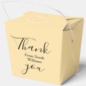 Thank you from add name yellow Pastel boho wedding Bedankdoosjes (Achterkant)