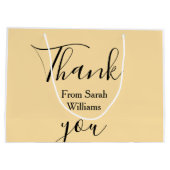Thank you from add name yellow Pastel boho wedding Groot Cadeauzakje (Achterkant)