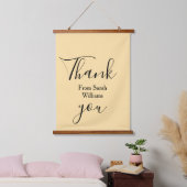 Thank you from add name yellow Pastel boho wedding Hangend Wandkleed (Slaapkamer)