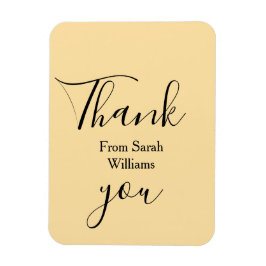 Thank you from add name yellow Pastel boho wedding Magneet