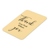 Thank you from add name yellow Pastel boho wedding Magneet (Linkerzijde)