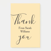 Thank you from add name yellow Pastel boho wedding Post-it® Notes (Voorkant)