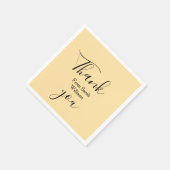 Thank you from add name yellow Pastel boho wedding Servet (Hoek)