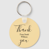 Thank you from add name yellow Pastel boho wedding Sleutelhanger (Achterkant)