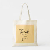 Thank you from add name yellow Pastel boho wedding Tote Bag (Achterkant)