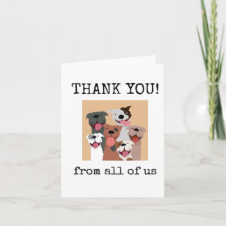 Thank You, From All of Us, Customers, Funny Dogs Kaart