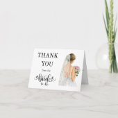 Thank you from the Bride to Be Notitiekaartje (Voorkant)