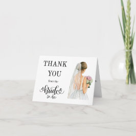 Thank you from the Bride to Be Notitiekaartje