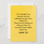 Thank You From Your Therapist – Butterfly Design Bedankkaart (Achterkant)