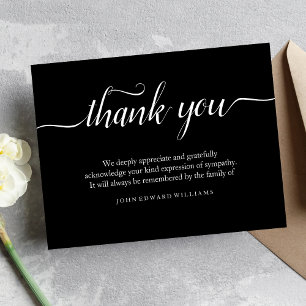 Thank You Funeral Thank You Note Card Bereavement Bedankkaart