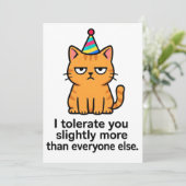 Thank You Funny Cat Card - Friendship Bedankkaart (Staand voorkant)