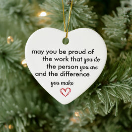 Thank You Gift, Personalized Be Proud of You, Keramisch Ornament