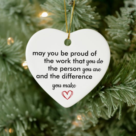 Thank You Gift, Personalized Be Proud of You, Keramisch Ornament (Boom)