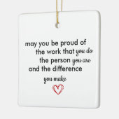 Thank You Gift, Personalized Be Proud of You, Keramisch Ornament (Links)