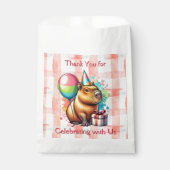 Thank You Girl's Birthday Party Capybara  Bedankzakje (Voorkant)
