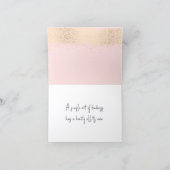 Thank You Gold Glitter and Eyelashes Bedankkaart (Binnen)