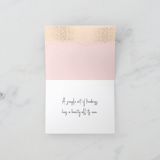 Thank You Gold Glitter and Eyelashes Bedankkaart (Binnen)