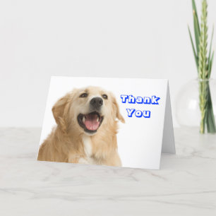 Thank You Golden Retriever Puppy Dog Greeting Card Bedankkaart