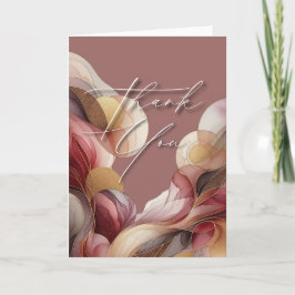 Thank You Greeting Card - Watercolor Abstract Geom Kaart