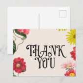 Thank You Greetings Briefkaart (Voorkant / Achterkant)