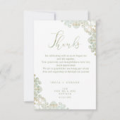 Thank You Guests Just Married Lace  Photo Wedding (Achterkant)