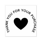 “Thank You” heart Accent Rubber Stamp Zelfinktende Stempel (Design)